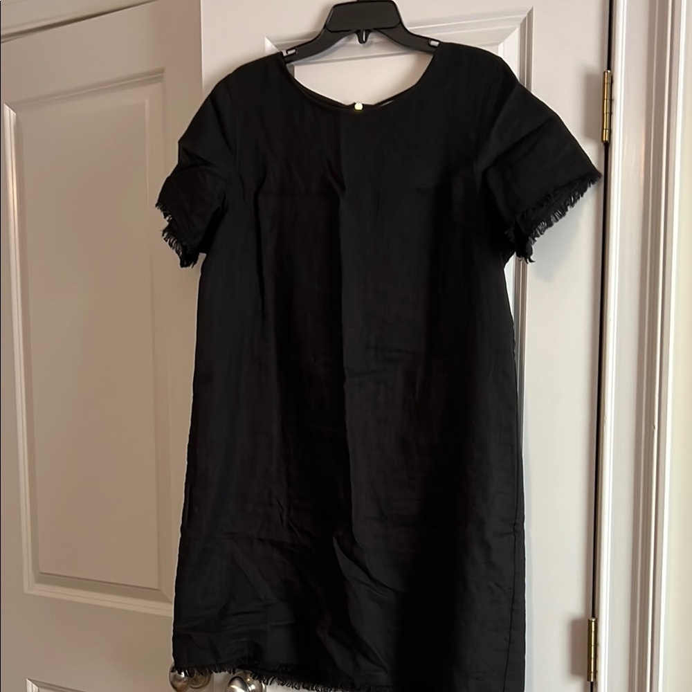 Tommy Bahama Chic Black Linen Short Sleeve Dress